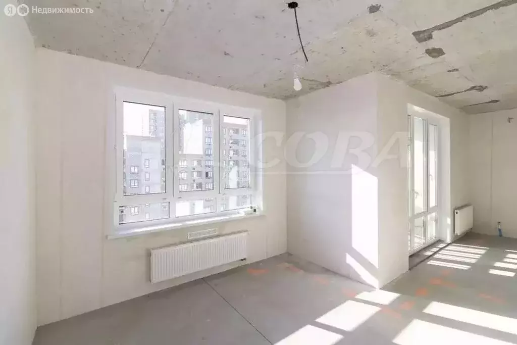Квартира-студия: Тюмень, микрорайон Зарека, улица Лермонтова, 8А (32.5 ... - Фото 1