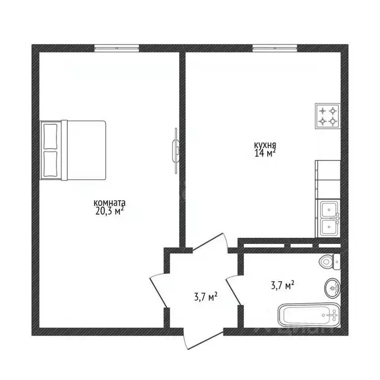 1-к кв. Адыгея, Тахтамукайский район, Старобжегокайское с/пос, Новая ... - Фото 2