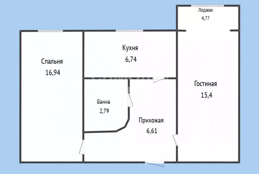 2-к кв. Дагестан, Каспийск ул. Байрамова, 6 (53.0 м) - Фото 1