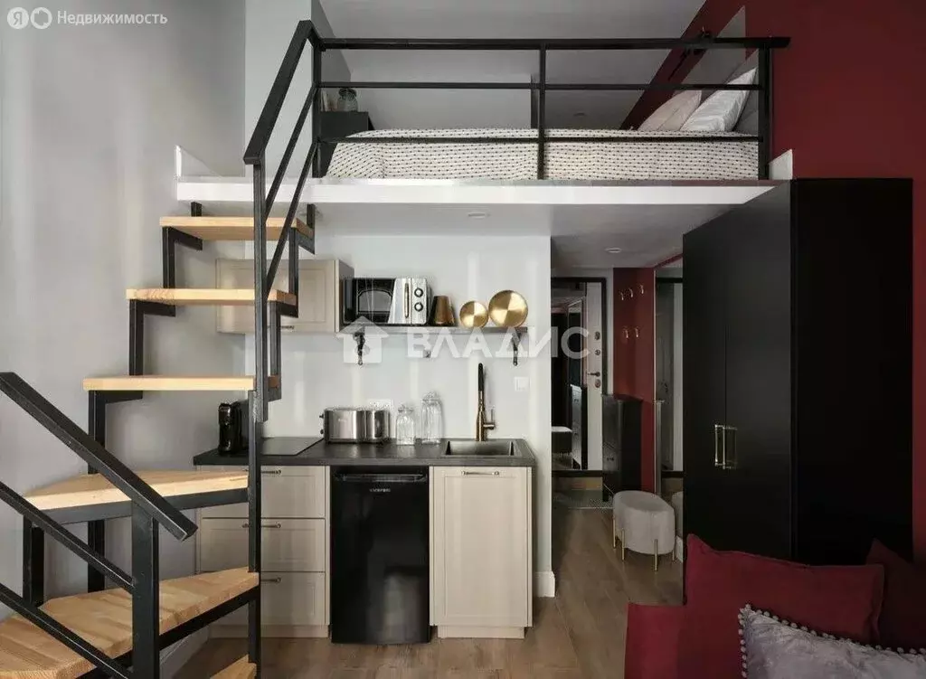 Квартира-студия: Москва, Девяткин переулок, 4 (17.8 м) - Фото 1