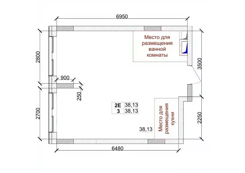 2-к кв. Кемеровская область, Кемерово ул. Дружбы, 9 (38.13 м) - Фото 1