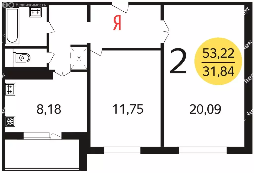 2-комнатная квартира: Москва, Люблинская улица, 9к2 (54 м) - Фото 0