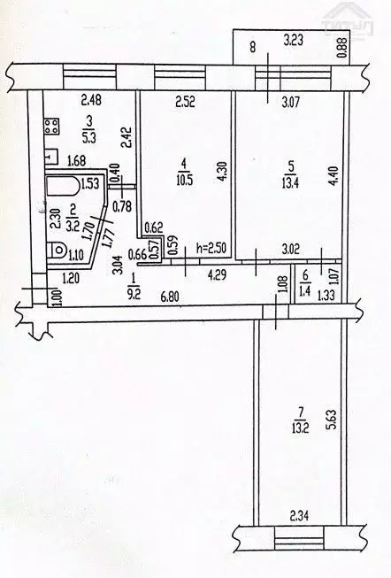 3-к кв. Алтайский край, Барнаул ул. Новосибирская, 1А (56.2 м) - Фото 2