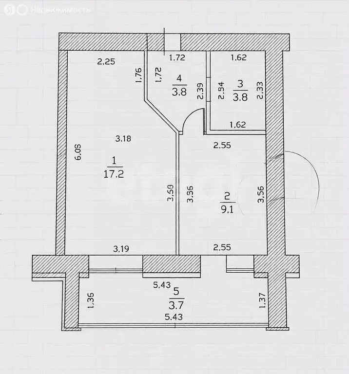 1-комнатная квартира: Казань, Дубравная улица, 2Д (33.9 м) - Фото 1