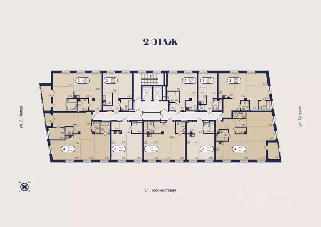 2-к кв. Башкортостан, Уфа Новомостовая ул., 4А (39.02 м) - Фото 2