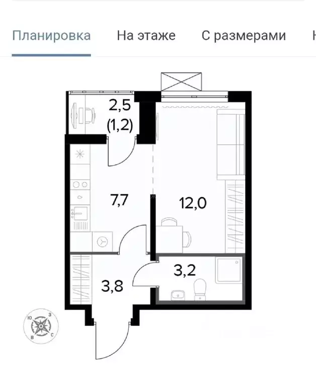 1-к кв. Москва Ленинградское ш., 228к6 (27.9 м) - Фото 1