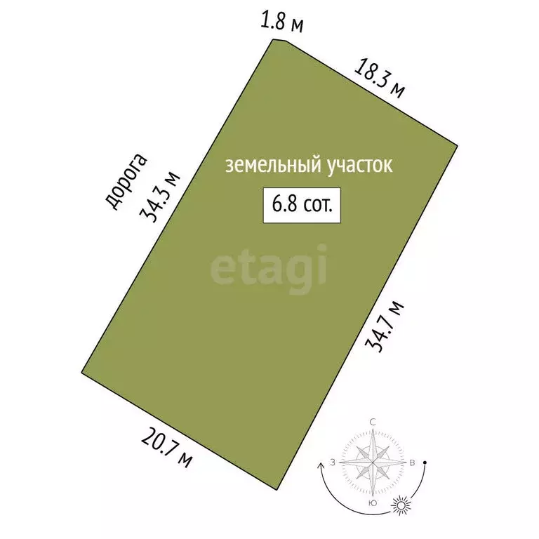 Участок в Тюменский муниципальный округ, СНТ Майское, Гранатовая улица ... - Фото 1