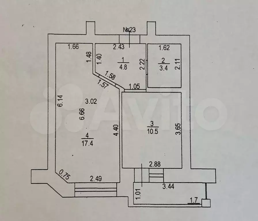 1-к. квартира, 38 м, 3/5 эт. - Фото 0
