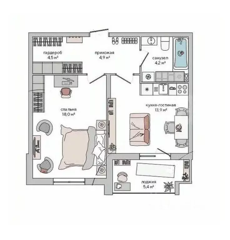 1-к кв. Крым, Судак ул. Инициативных, 80 (48.2 м) - Фото 1