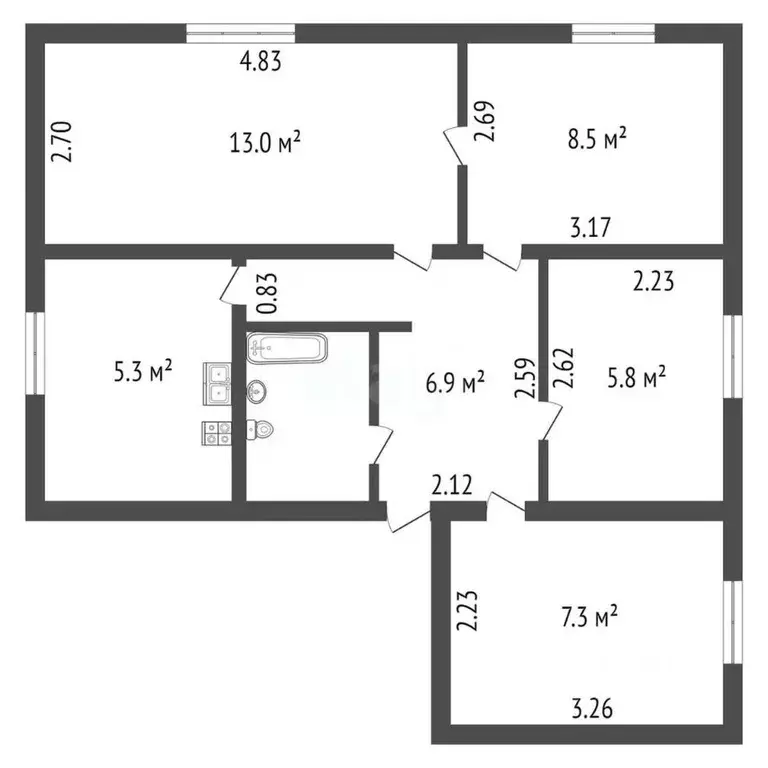 4-к кв. Санкт-Петербург ул. Танкиста Хрустицкого, 17 (49.3 м) - Фото 1