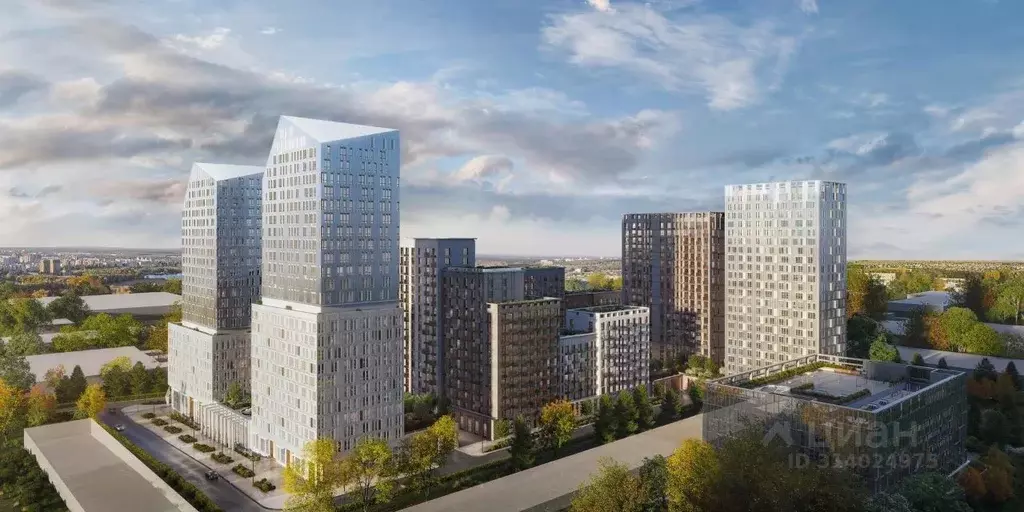 2-к кв. Татарстан, Казань Манзара Тауэрс жилой комплекс (56.74 м) - Фото 1