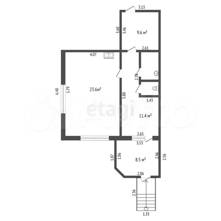 Продам офисное помещение, 56.1 м - Фото 0