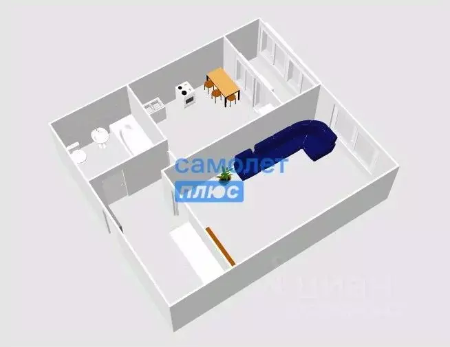 1-к кв. Алтайский край, Бийск Социалистическая ул., 36 (35.1 м) - Фото 1
