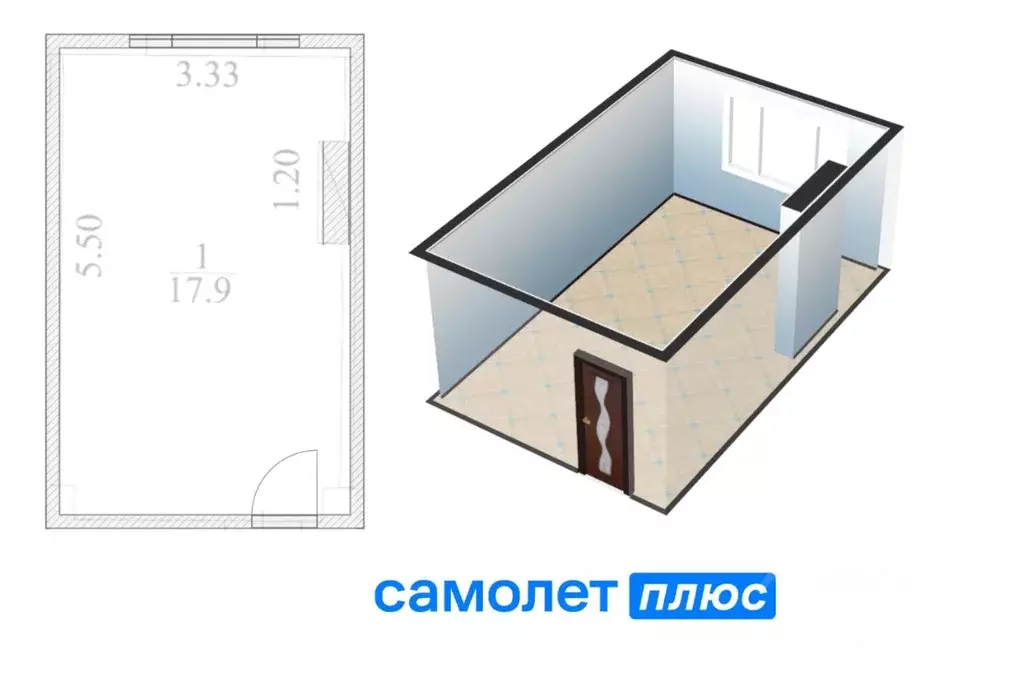 1-к кв. Кемеровская область, Кемерово Инициативная ул., 20 (17.9 м) - Фото 1