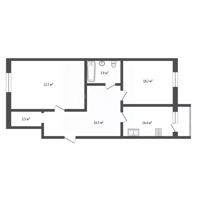 2-к кв. Забайкальский край, Чита Красноармейская ул., 14 (83.0 м) - Фото 2