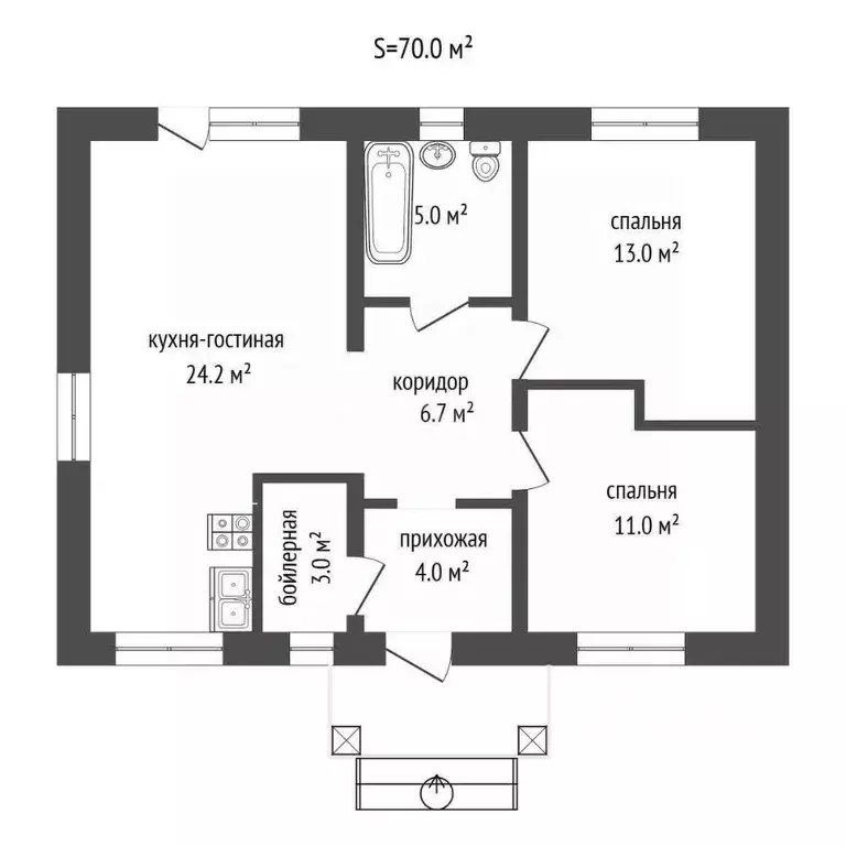 Дом в Тюменская область, Тюменский муниципальный округ, с. Каменка  ... - Фото 2