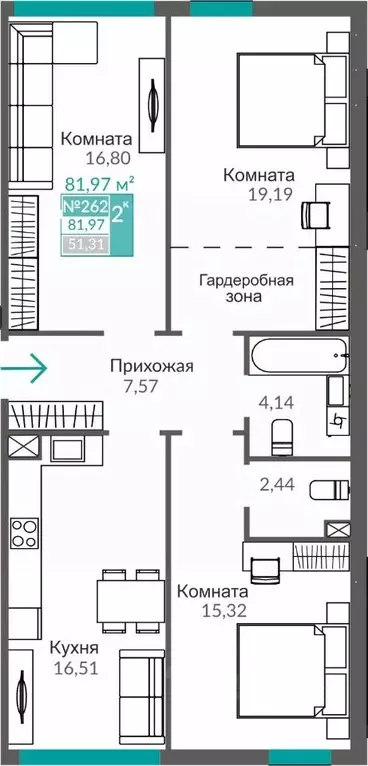 3-к кв. Крым, Симферополь Крымская роза мкр,  (81.97 м) - Фото 0