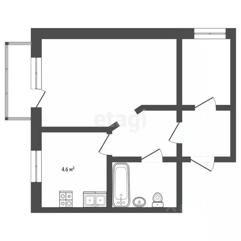 1-к кв. Севастополь ул. Степаняна, 11 (27.0 м) - Фото 1