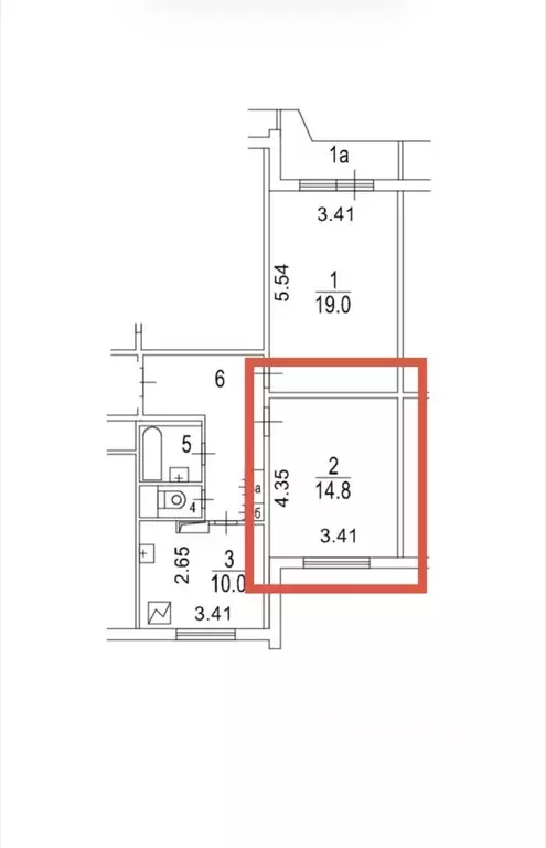 Комната Москва ул. Борисовские Пруды, 46К2 (14.8 м) - Фото 2