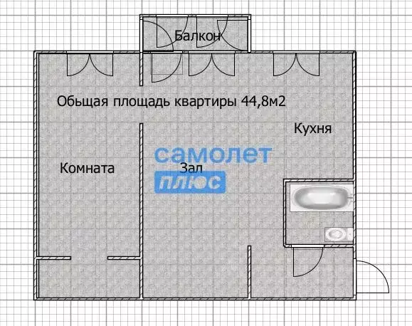 2-к кв. Алтайский край, Бийск ул. Разина, 74 (44.8 м) - Фото 1