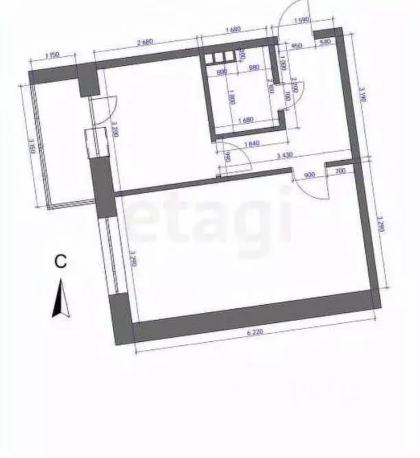 1-к кв. Сахалинская область, Анивский городской округ, с. Новотроицкое ... - Фото 2