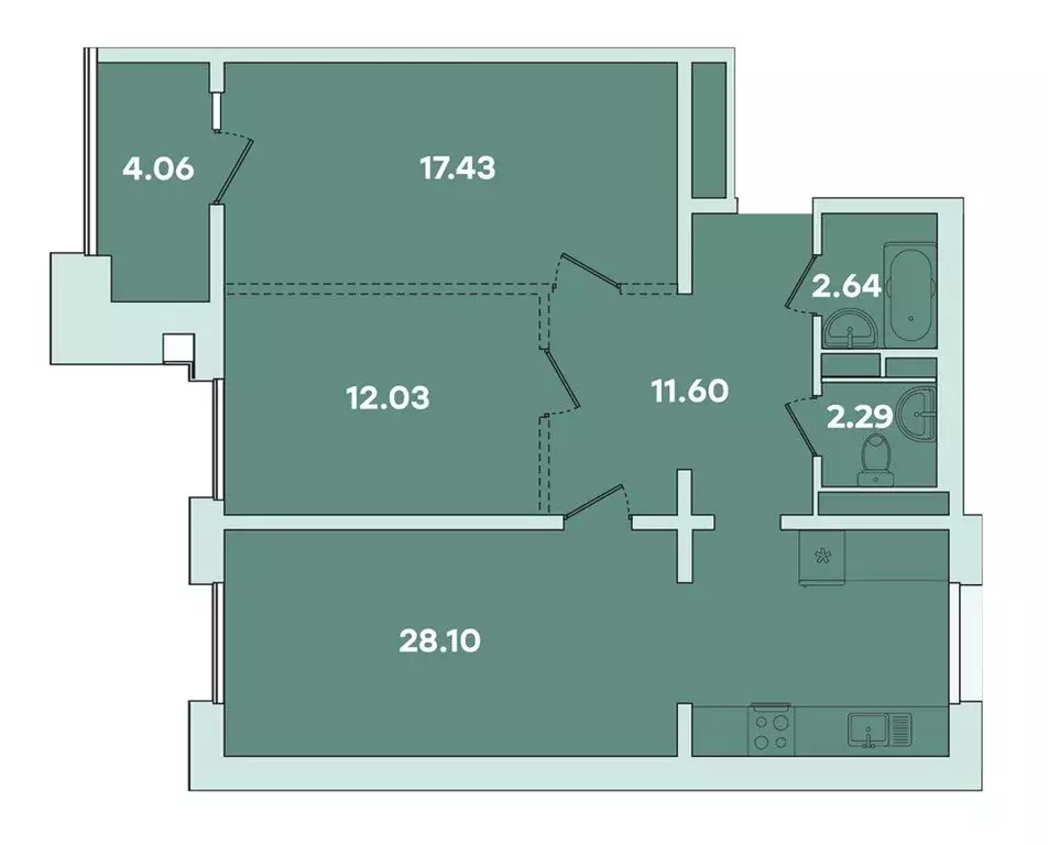 2-комнатная квартира: Иркутск, улица Петрова, 16 (81.2 м) - Фото 0