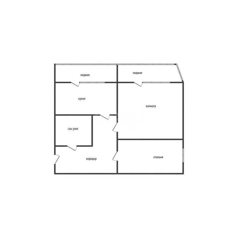 2-комнатная квартира: Яблоновский, Шоссейная улица, 63к2 (42.9 м) - Фото 1