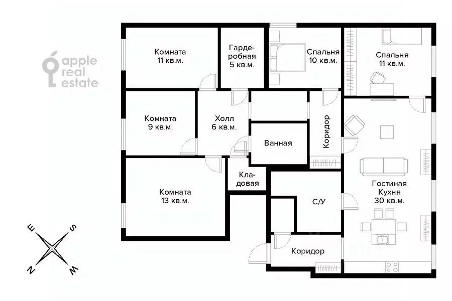 5-к кв. Москва Саввинская наб., 19С1А (130.0 м) - Фото 2