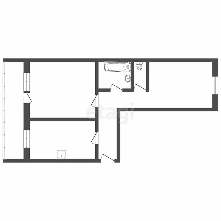 2-комнатная квартира: Томск, 4-я Заречная улица, 41 (53 м) - Фото 1