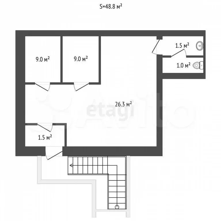 Продам помещение свободного назначения, 48.8 м - Фото 0