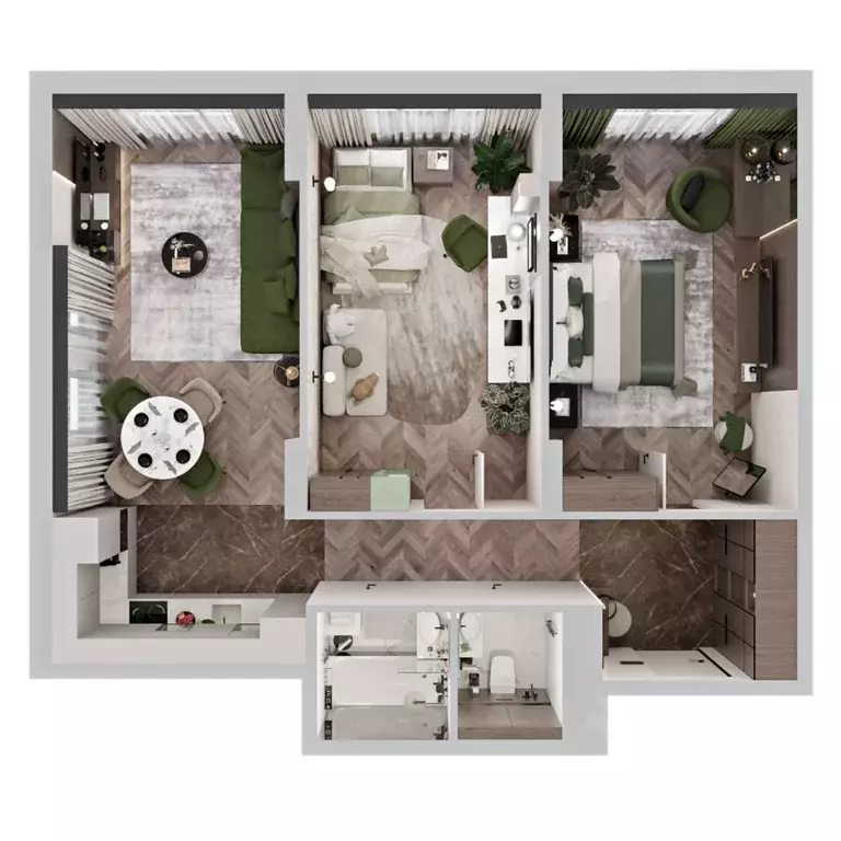 2-к кв. Омская область, Омск  (74.49 м) - Фото 1