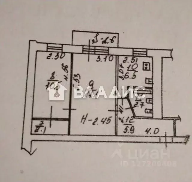2-к кв. Ростовская область, Ростов-на-Дону просп. Стачки, 199/3Д (45.0 ... - Фото 2