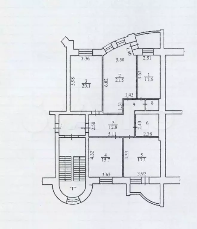 4-к. квартира, 109,2 м, 2/5 эт. - Фото 0