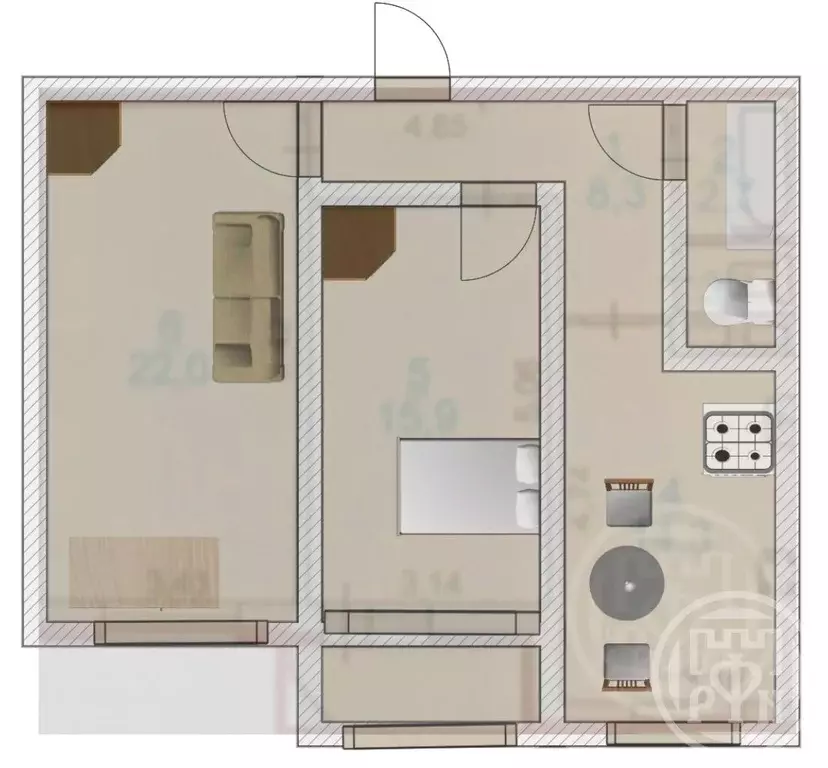 2-к кв. Ленинградская область, Сертолово Всеволожский район, ул. ... - Фото 2