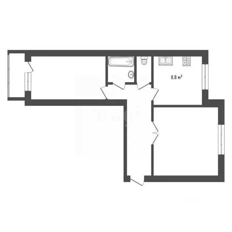 2-к кв. Москва ул. Шолохова, 13 (52.2 м) - Фото 1