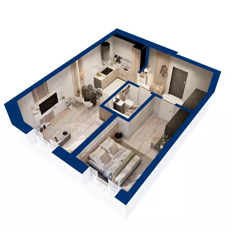 1-комнатная квартира: Уфа, жилой район Глумилино (43.48 м) - Фото 1