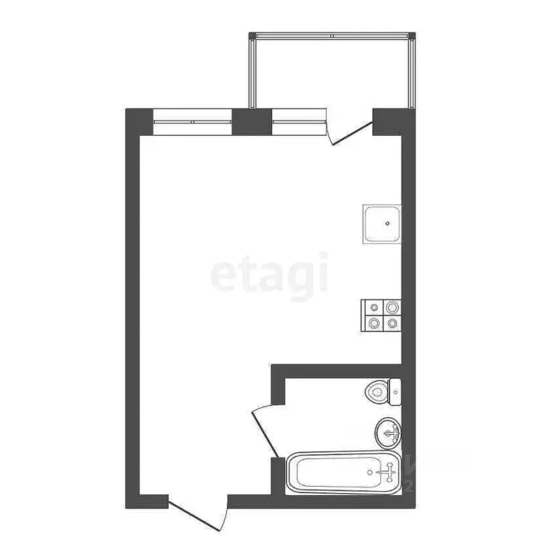 1-к кв. Калужская область, Калуга ул. Пухова, 56 (43.0 м) - Фото 2