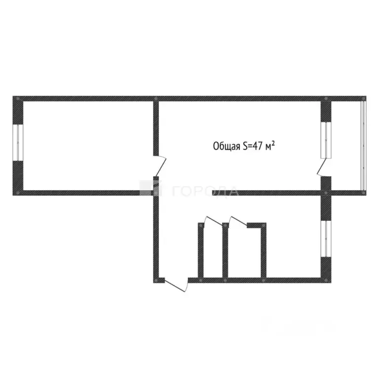 2-к кв. Кемеровская область, Новокузнецк ул. Кутузова, 76 (47.0 м) - Фото 2