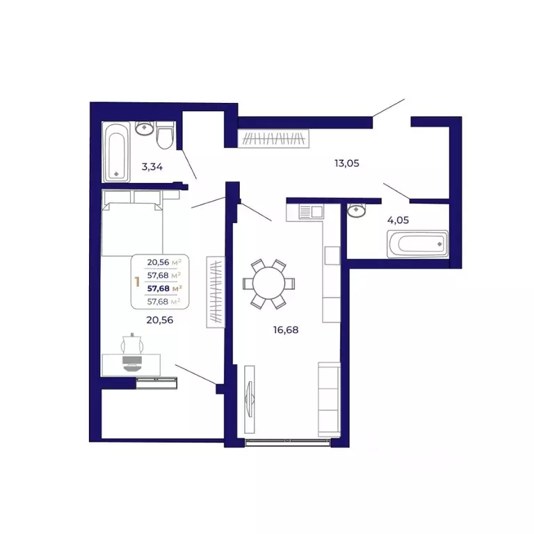 1-к кв. Башкортостан, Уфа Затон-Восточный жилрайон, Паруса жилой ... - Фото 1
