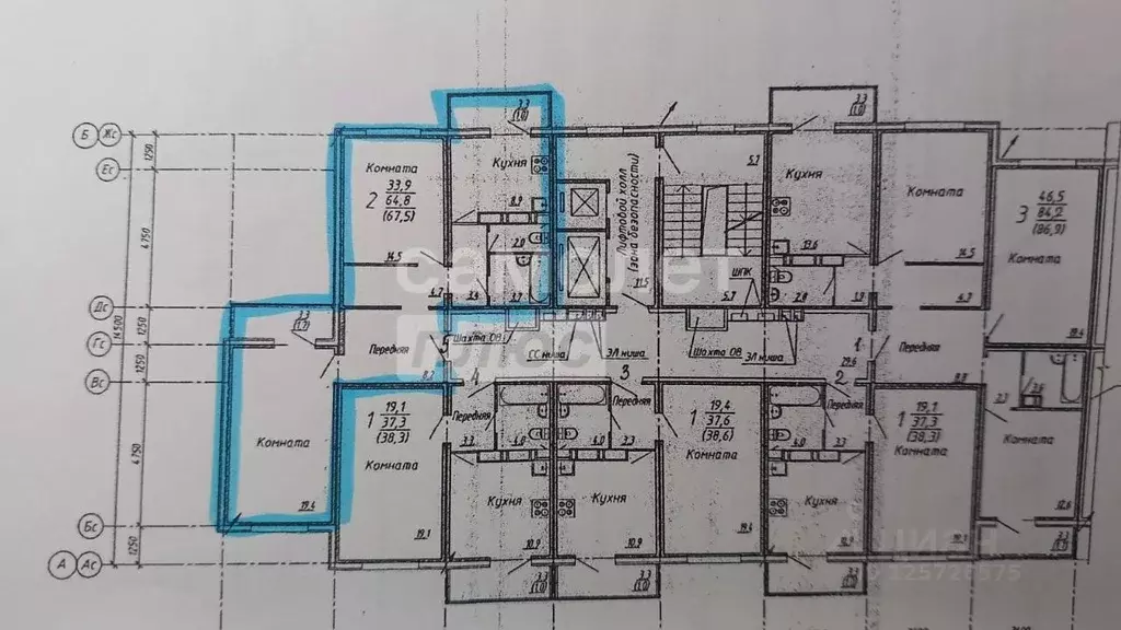 2-к кв. Воронежская область, Воронеж Московский просп., 211 (67.5 м) - Фото 2