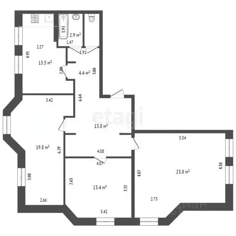 3-к кв. Ямало-Ненецкий АО, Новый Уренгой Строителей мкр, 5/6 (93.4 м) - Фото 1