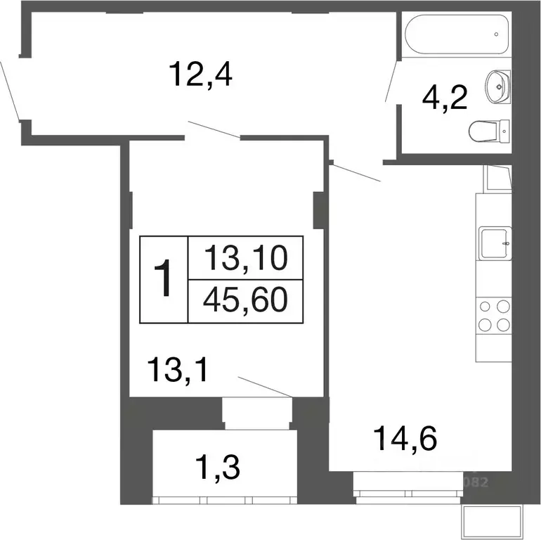 1-к кв. Московская область, Апрелевка Наро-Фоминский городской округ, ... - Фото 1