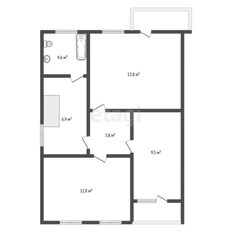 Дом в Семилуки, микрорайон Южный, улица Героев Космоса (124.9 м) - Фото 0