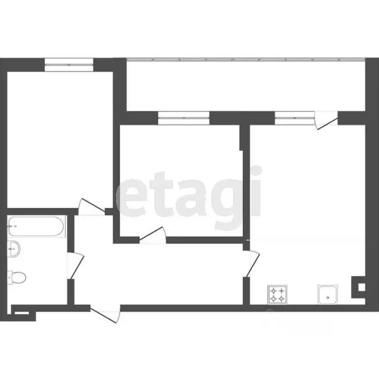 2-к кв. Тюменская область, Тюмень ул. Газовиков, 73 (60.7 м) - Фото 1