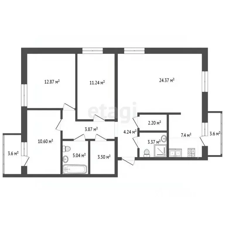 4-к кв. Ярославская область, Ярославский муниципальный округ, д. ... - Фото 1