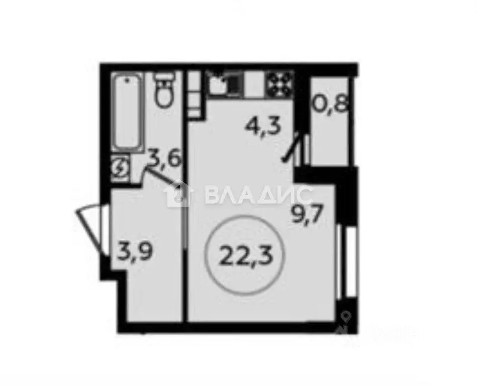 Студия Москва Скандинавия жилой комплекс, ул. Эдварда Грига, 18к1 ... - Фото 2