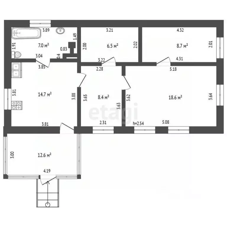 Дом в Тамбовская область, Мордово рп ул. 50 лет Октября, 15 (64 м) - Фото 2