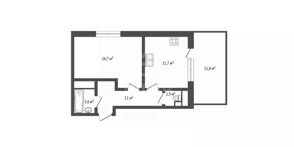 1-к кв. Ленинградская область, Кудрово г. Всеволожский район, ... - Фото 2