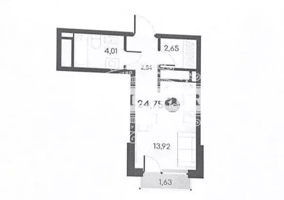 Квартира-студия: Курган, 18-й микрорайон, 7к1 (23.1 м) - Фото 1