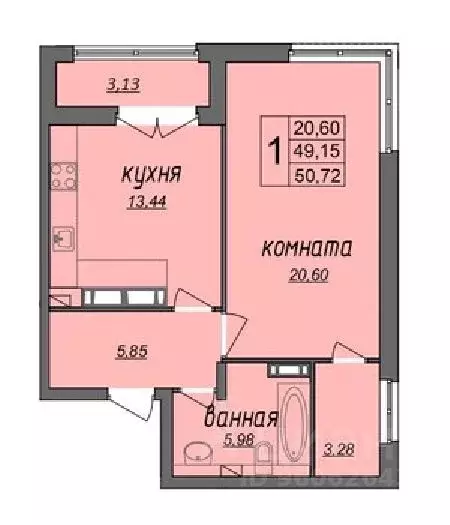 2-к кв. Владимирская область, Муром Колхозная ул., 24 (59.69 м) - Фото 0